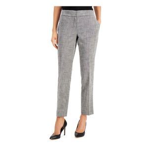 KASPER Womens Black Textured Pocketed Slim Leg Pencil Wear To Work Pants 16